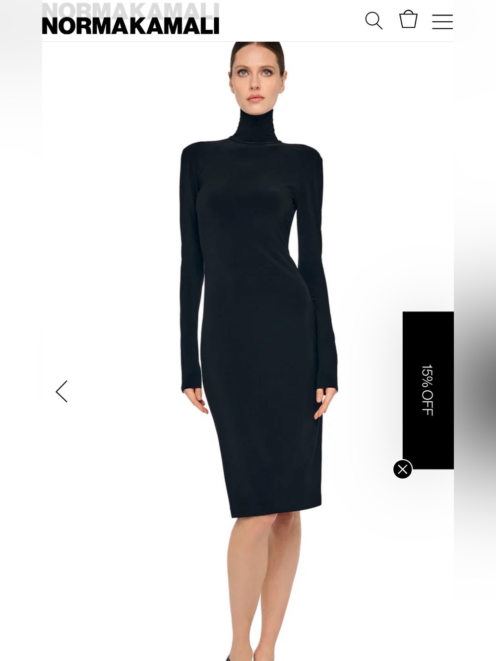 KamaliKulture Norma Kamali Turtleneck Dress S